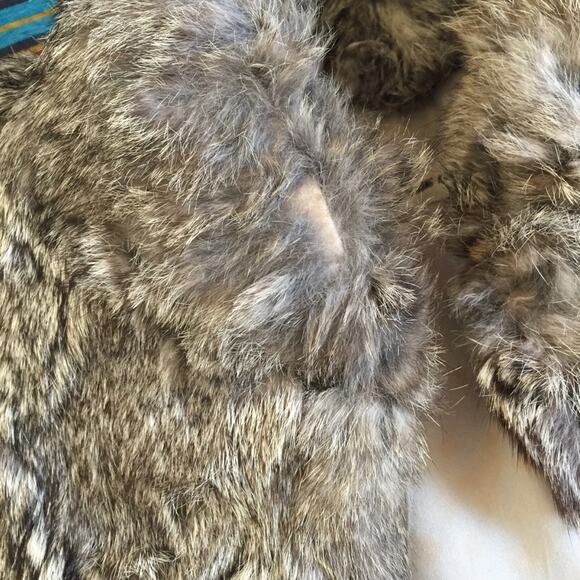 Rabbit fur jacket winter coat vintage Mob Wives Wife Formal Dress Up Luxurious - Picture 3 of 8
